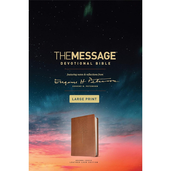 The Message Devotional Bible, Large Print (Imitation Leather, Brown), Case of 12