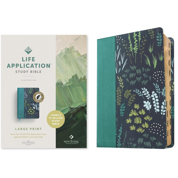 NLT Life Application Study Bible, Indexed, Third Edition, Large Print (Leatherlike, Meadow Teal), Case of 6