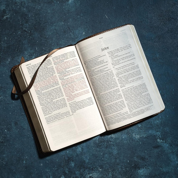 NLT Compact Bible, Filament Enabled (Leatherlike, Rustic Brown Cross), Case of 40