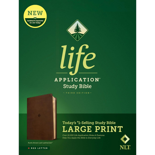 NLT Life Application Study Bible, Third Edition, Large Print (Leatherlike Rustic Brown) - Case of 6