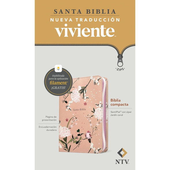 NTV Biblia compacta, con Filament (Spanish, Leatherlike Coral Blooms, Filament Bible) - Case of 32