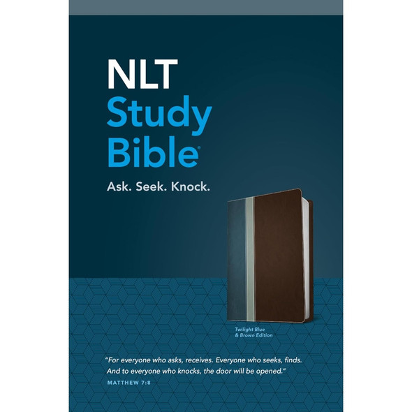 NLT Study Bible (Leatherlike, Twilight Blue/Brown) - Case of 8