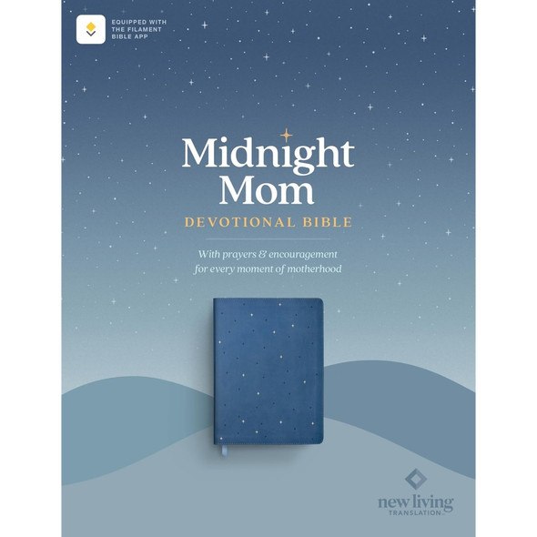NLT Midnight Mom Devotional Bible (Leatherlike, Starlit Navy)