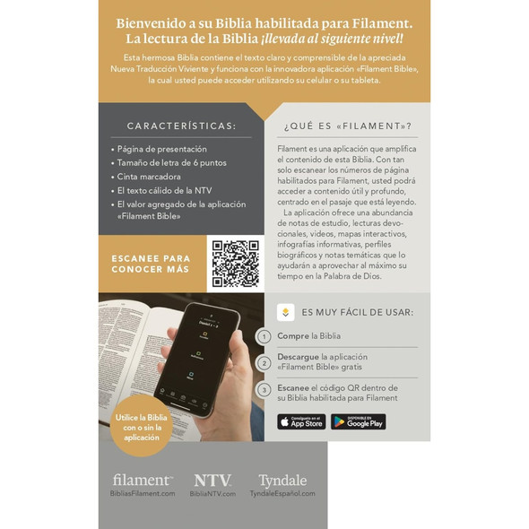 NTV Biblia compacta, con Filament (Spanish, Leatherlike Brown, Filament Bible) - Case of 32