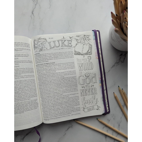 NLT Inspire PRAISE Bible, Large Print, Filament Enabled (LeatherLike Hardcover, Purple), Case of 8