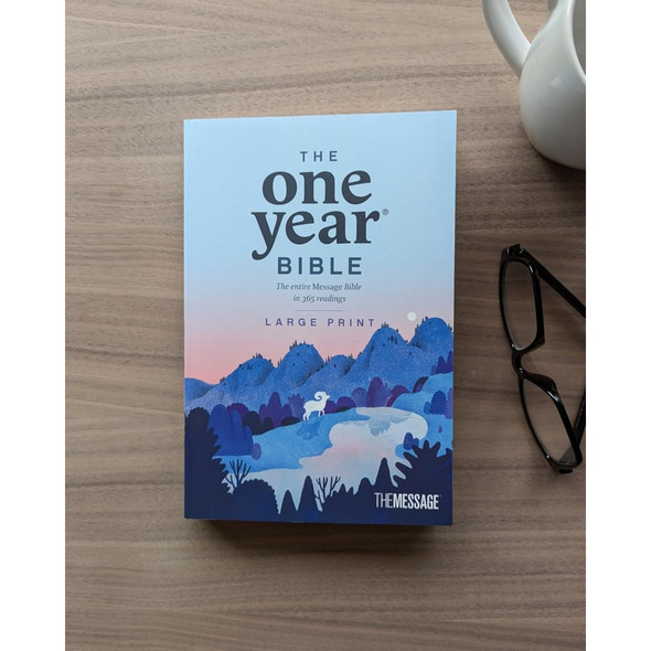 The One Year Bible The Message, Large Print Thinline Edition (Softcover), Case of 18