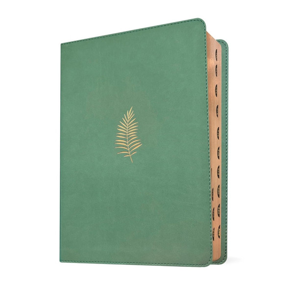NLT Wide Margin Bible, Filament Enabled (LeatherLike, Sage Green, Indexed, Red Letter) - Case of 12