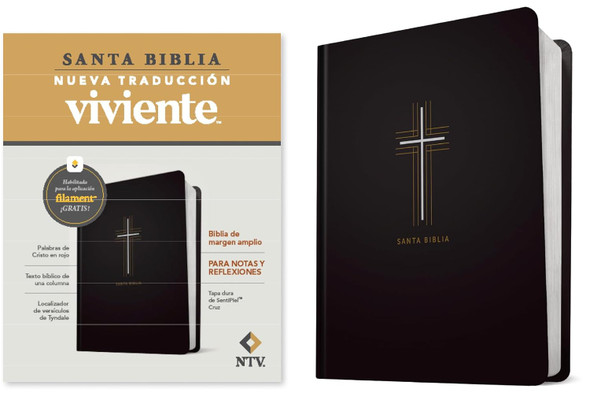 Biblia de Margen Amplio NTV con Filament (LeatherLike, Cross, Red Letter) - Case of 12