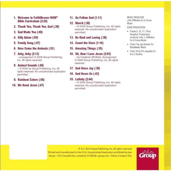 Infants, Toddlers, & 2s, FaithWeaver NOW CD Fall 2026 