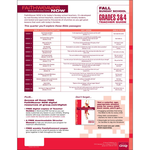Grades 3&4 Teacher Pack, FaithWeaver NOW Fall 2026
