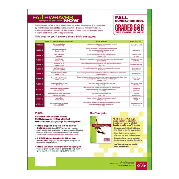 Grades 5&6 Teacher Guide Download - Faithweaver Now - Fall 2026
