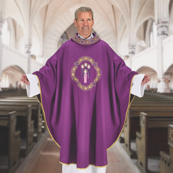 Embroidered Advent Chasuble