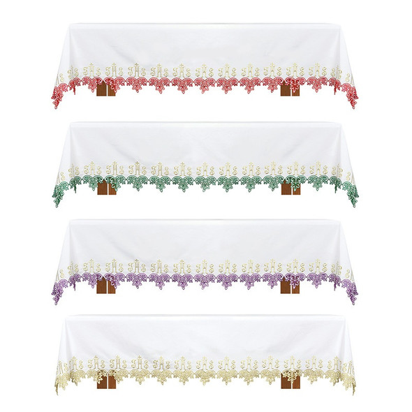 Floral IHS Altar Frontal, Gold