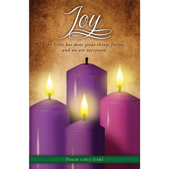 Church Bulletin 11" - Advent - Joy - The Lord has done great things for us - Ps 126:3 CEB (Pack of 100)
