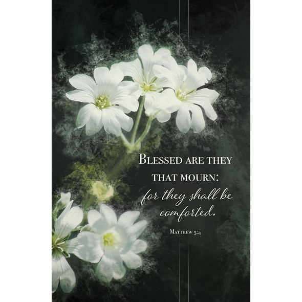 Church Bulletin 8.5" x 11" - Funeral - Blessed Are They That Mourn - Matthew 5:4 KJV (Pack of 100)