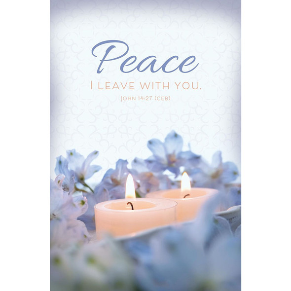 Bulletin 8.5" x 11" - Funeral - Peace I Leave with You - John 14:27 CEB (Pack of 100)