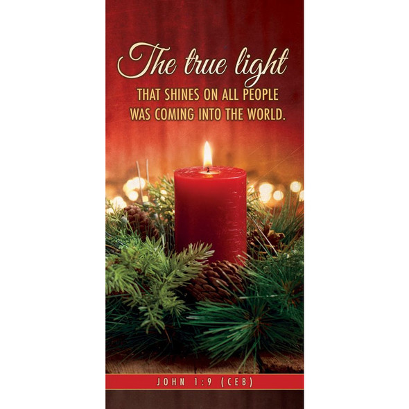 Offering Envelope 6.5" x 3.5" - Christmas - The True Light That Shines... - John 1:9 CEB (Pack of 100)
