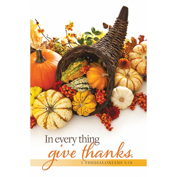 Church Bulletin - Thanksgiving - In every thing give thanks - 1 Thess 5:18 KJV (Pack of 100)