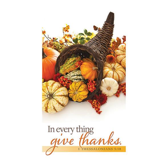 Offering Envelope - Thanksgiving - In every thing give thanks - 1 Thess 5:18 KJV (Pack of 100)