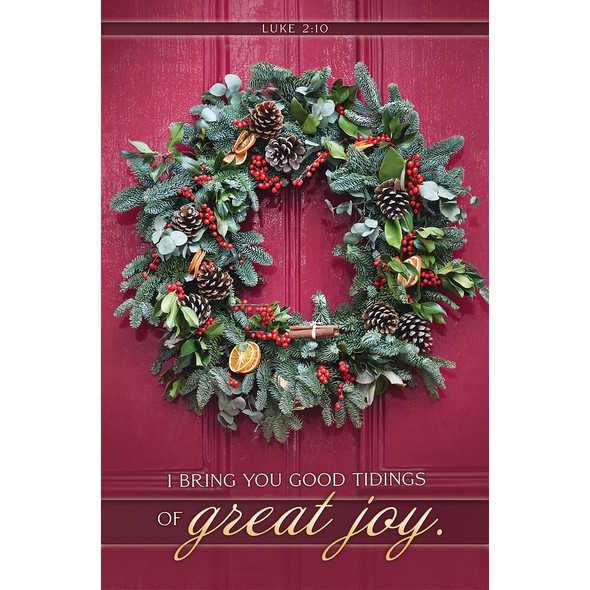 Church Bulletin 8.5 in x 11 in - Christmas - And the Angel Said - Luke 2:10 KJV (Pack of 100)
