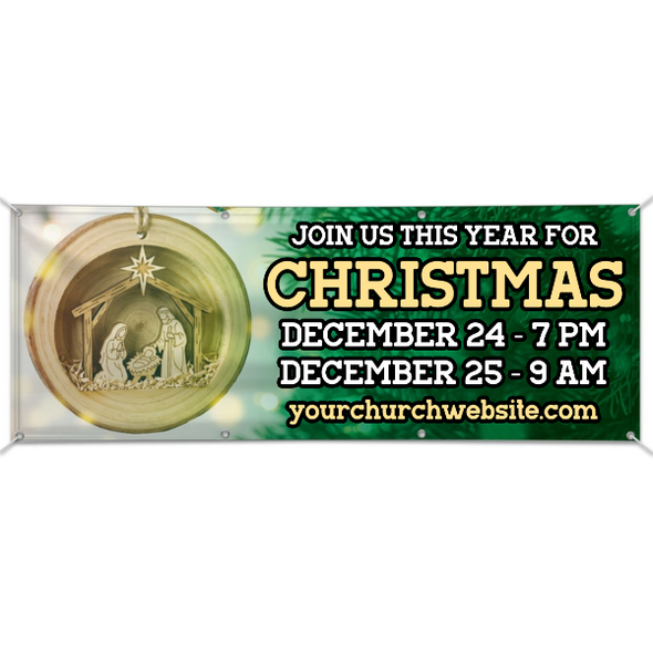 Outdoor Christmas Banner - Nativity Ornament - BFA261100