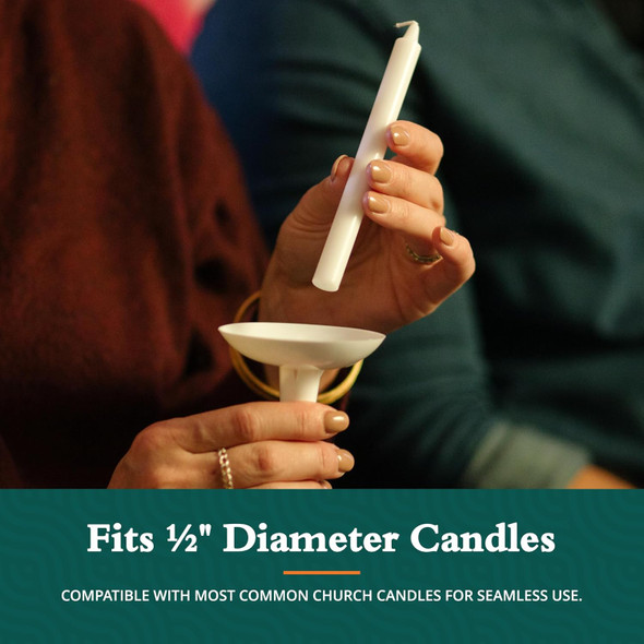 Plastic Candle Holder Pack of 50 for Candlelight Service - Church Vigil