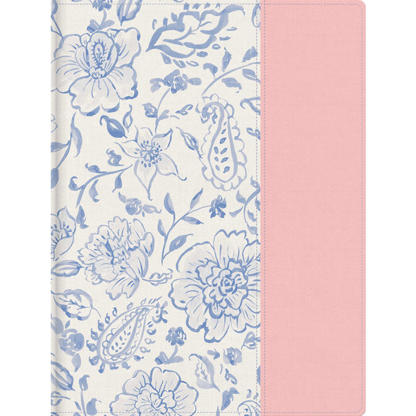 RVR 1960 Biblia de apuntes, rosa/azul floral, simil piel - Case of 12