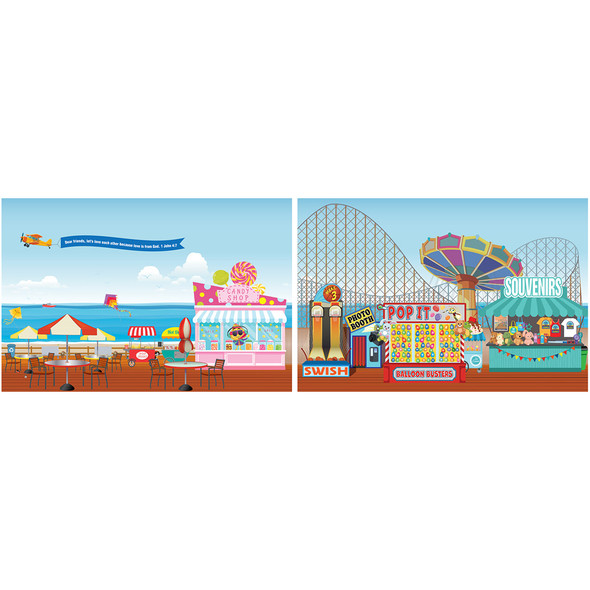 6-Panel Decorating Mural Extension - On the Boardwalk VBS 2027 by Cokesbury