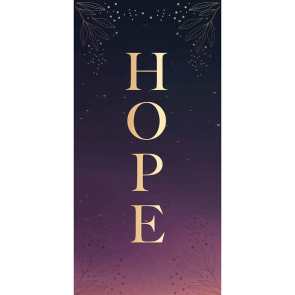 Church Banner - Behold Our Savior Purple Nativity Advent Set - Hope