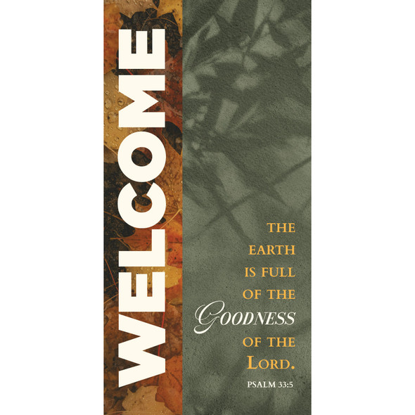 Church Banner - Fall Thanksgiving Singles - Welcome Fall Leaves