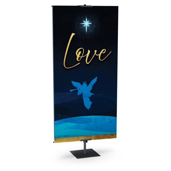 Church Banner - Nativity Star Nightscape - Love