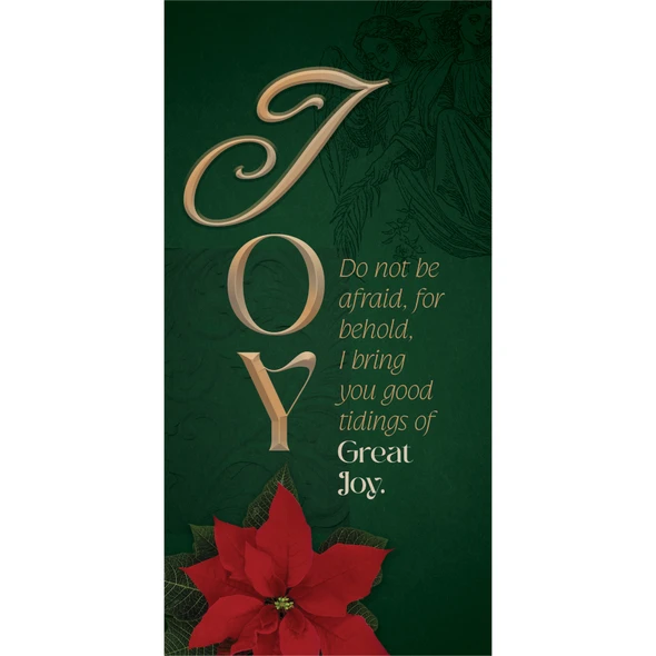 Church Banner - Fine Art Poinsettia Advent - Joy