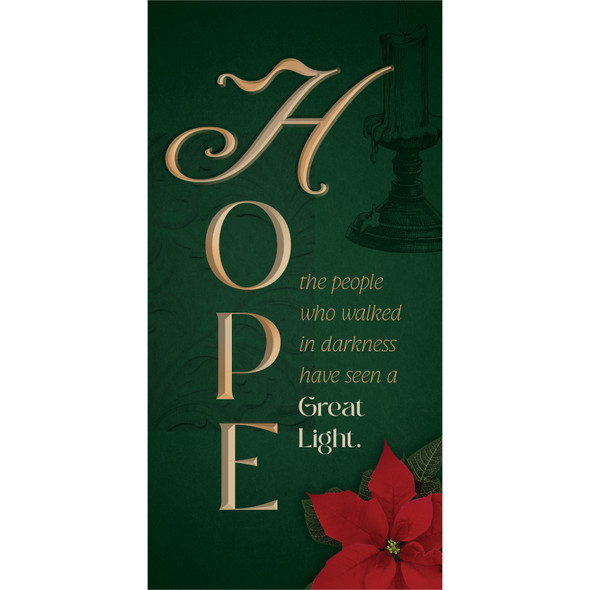 Church Banner - Fine Art Poinsettia Advent - Hope