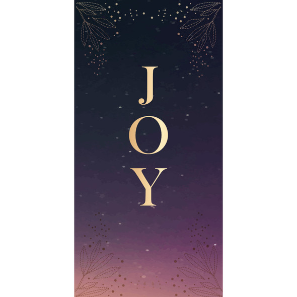 Church Banner - Behold Our Savior Purple Nativity Advent Set - Joy