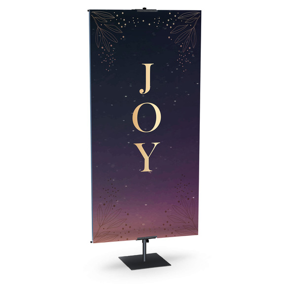 Church Banner - Behold Our Savior Purple Nativity Advent Set - Joy