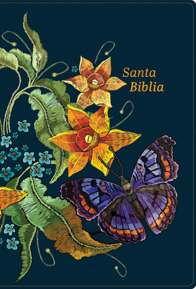 RVR 1960 Biblia, Letra Grande Tamano Manual, Edicion Especial, Azul Nocturno, Simil Piel - Case of 12