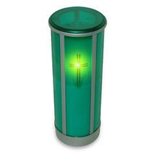 Sentinel Legacy Memorial Candle (Emerald Green w/ Cross)