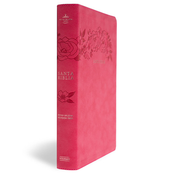RVR 1960 Biblia Letra Supergigante, Floral Simil Piel - Case of 12