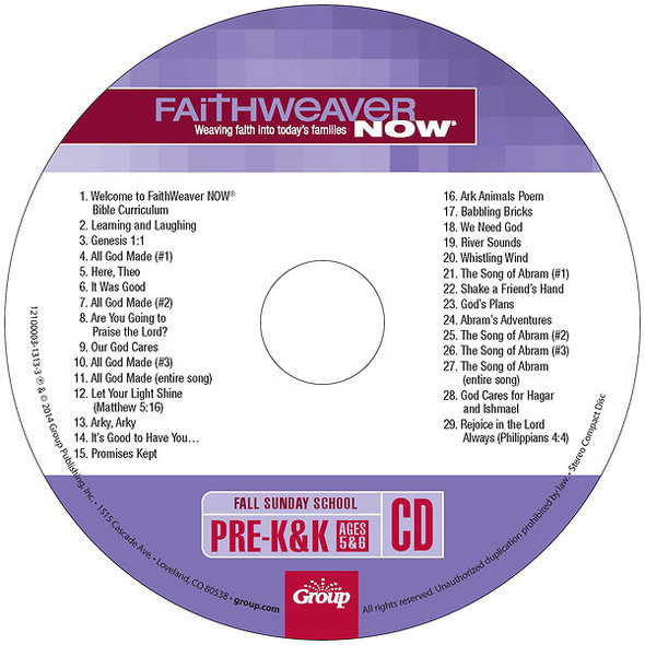 FaithWeaver NOW PreK-K CD Winter 2026-2027