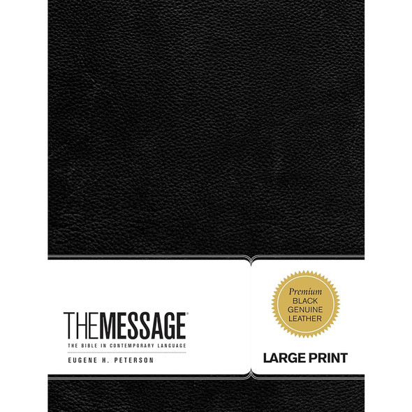 The Message Large Print (Genuine Leather, Black)