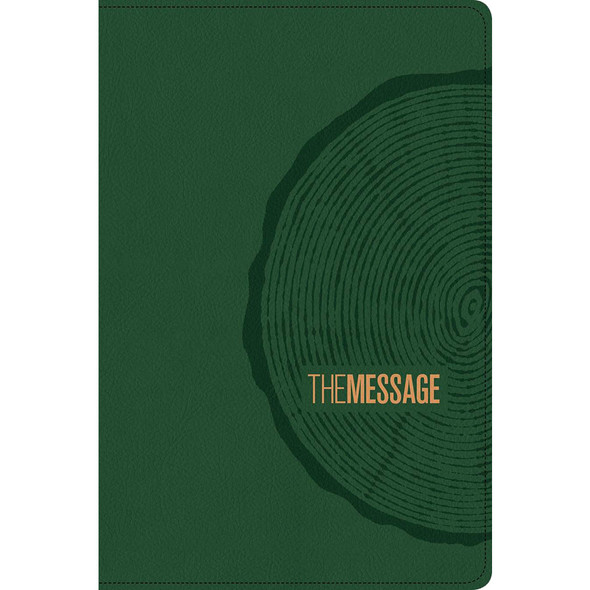 The Message Deluxe Gift Bible, Large Print (Leather-Look, Forest Green), Case of 16