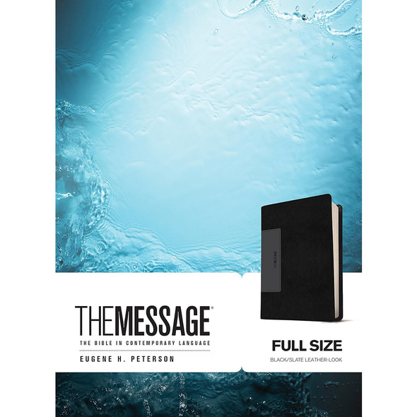 The Message Full Size Bible (Leather-Look, Black/Slate), Case of 12