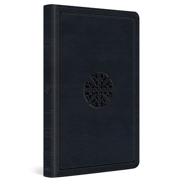 ESV Premium Gift Bible (TruTone Leather, Navy, Mosaic Cross Design) - Bulk Case of 24