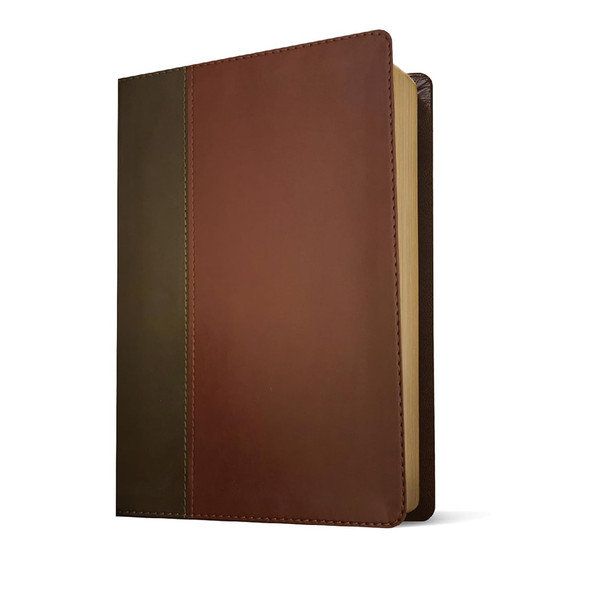KJV Personal Size Giant Print Bible, Filament Enabled (LeatherLike, Brown/Mahogany, Red Letter) - Case of 16