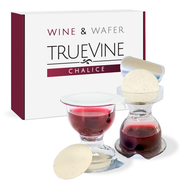 TrueVine Chalice Prefilled Communion Cups - WAFER & Wine (Pack of 1000)