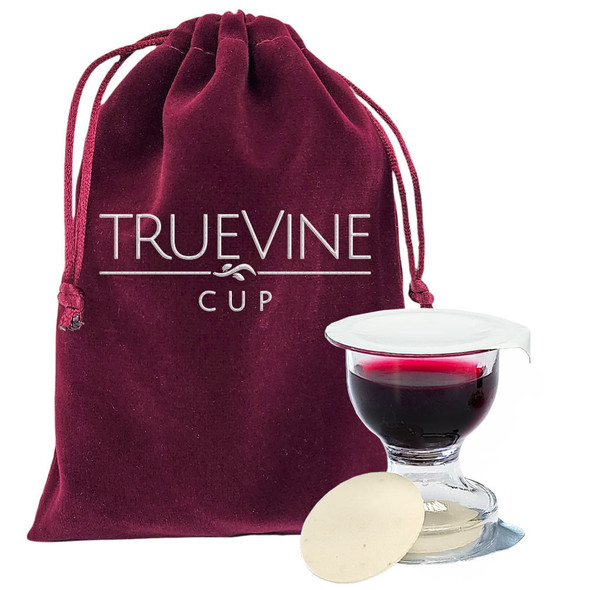 TrueVine Chalice Prefilled Communion Cups - WAFER & Wine (Pack of 6)