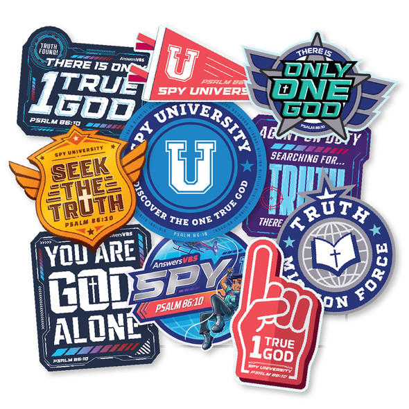Water Bottle Stickers Set (Set of 10) - Spy U VBS 2027 by Answers