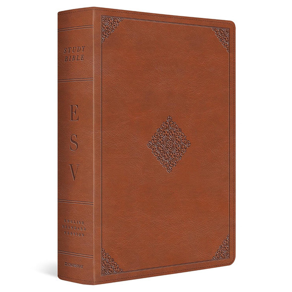 ESV Study Bible - English Saddle, Ornament Design TruTone - Case of 6