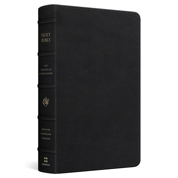 ESV Bible with Creeds and Confessions (Top Grain Leather, Black)