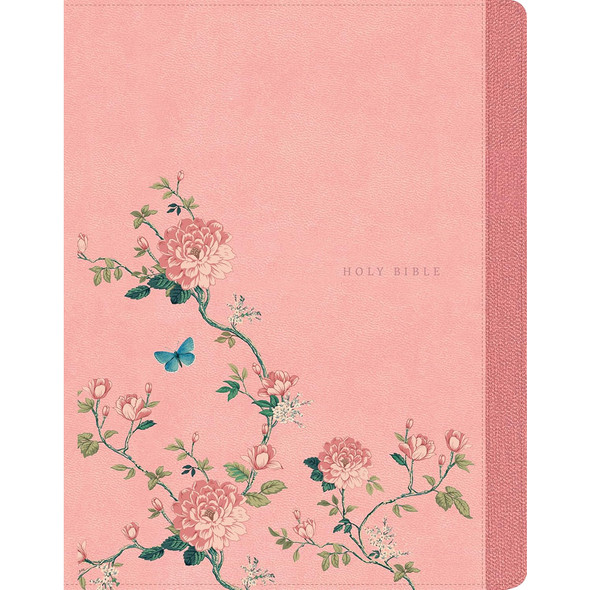 KJV Notetaking Bible, Pink Floral LeatherTouch, Zipper Edition - Case of 24